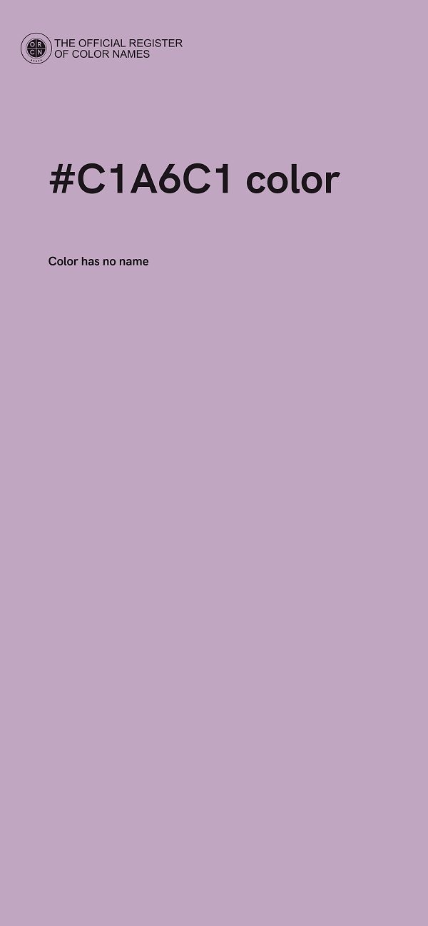 #C1A6C1 color image