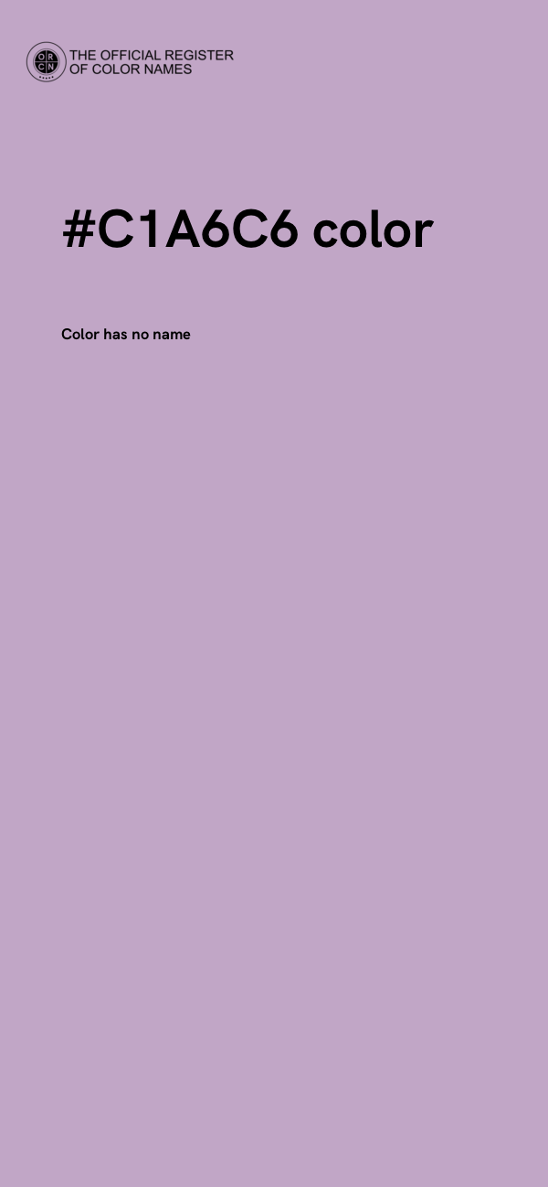 #C1A6C6 color image
