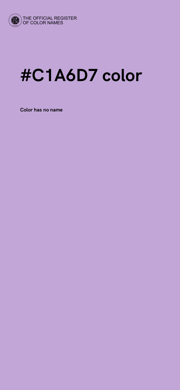 #C1A6D7 color image