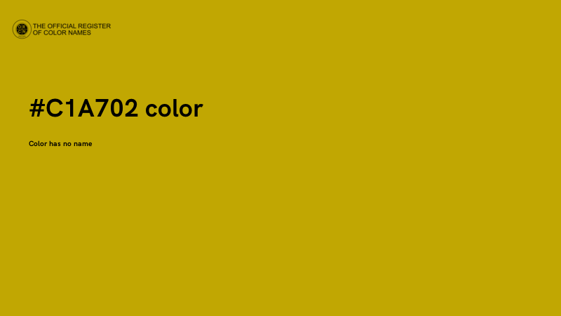 #C1A702 color image