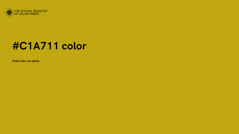 #C1A711 color image