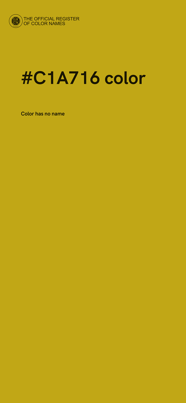 #C1A716 color image