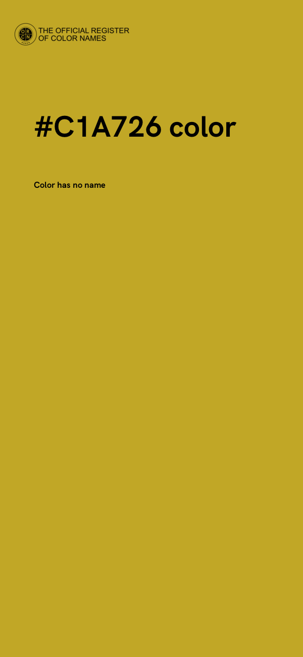 #C1A726 color image