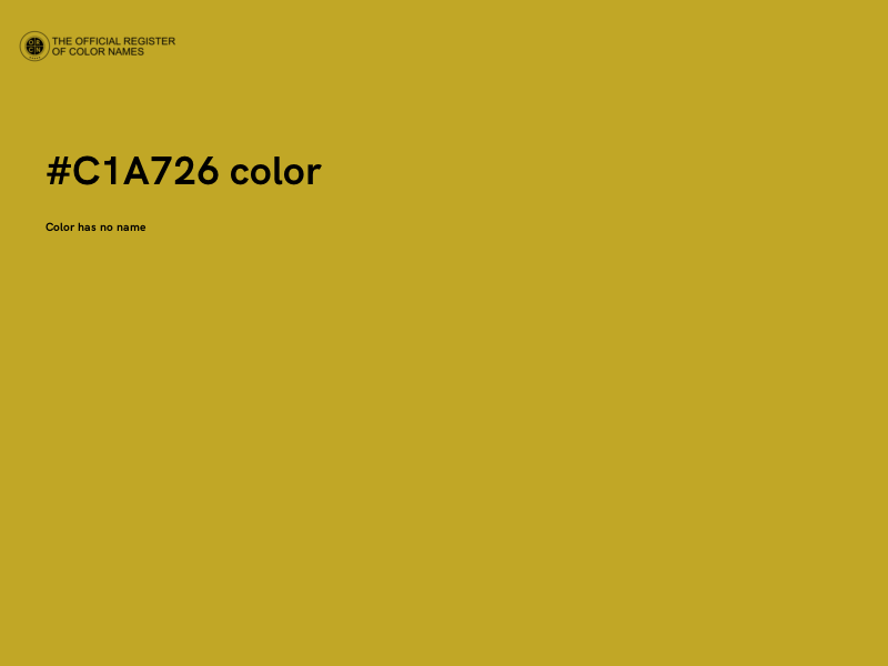 #C1A726 color image