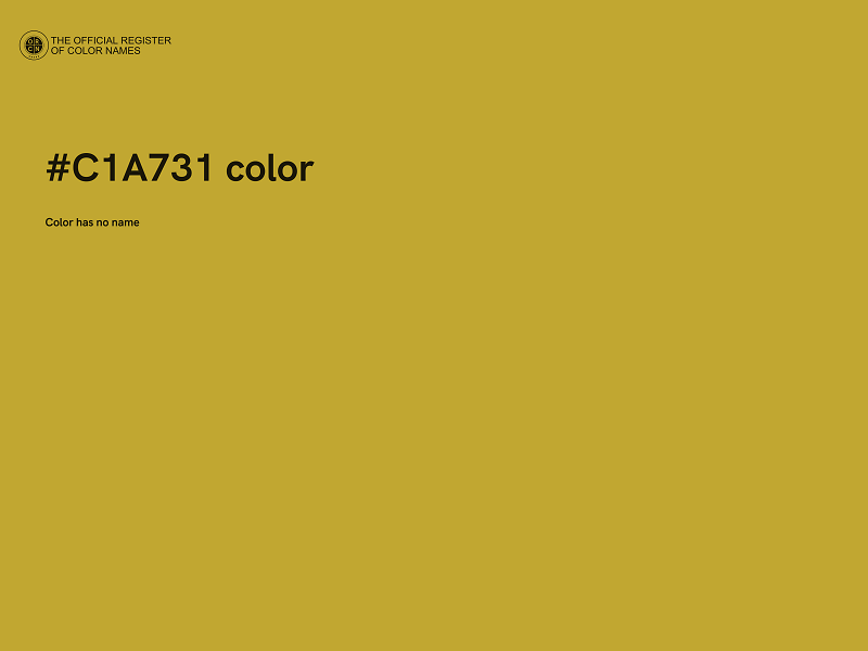 #C1A731 color image