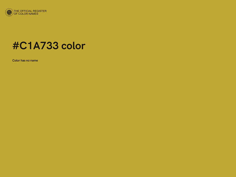 #C1A733 color image