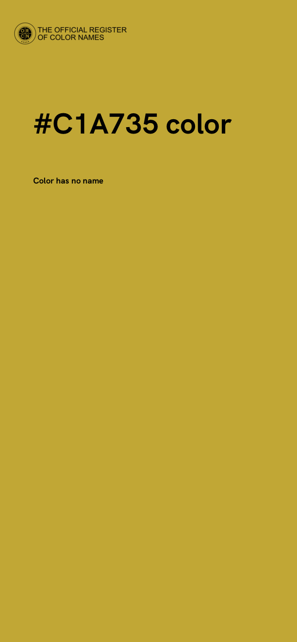 #C1A735 color image