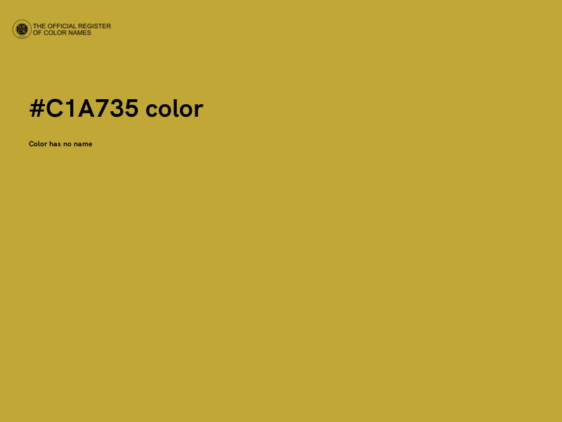 #C1A735 color image