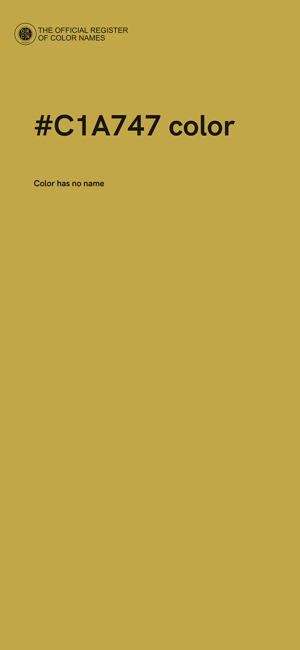#C1A747 color image