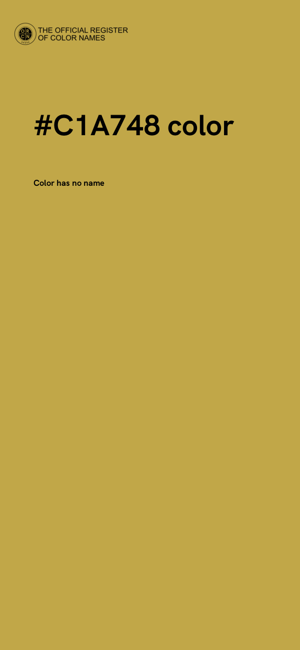 #C1A748 color image