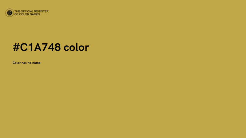 #C1A748 color image