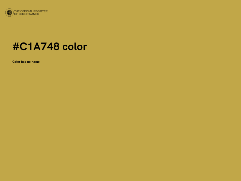#C1A748 color image