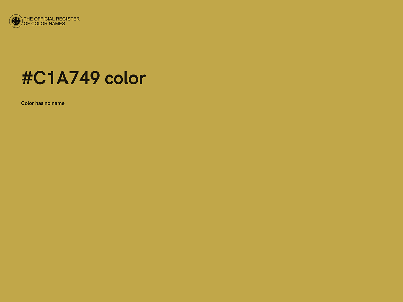 #C1A749 color image