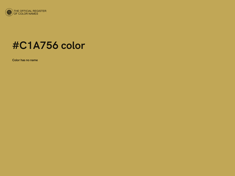 #C1A756 color image