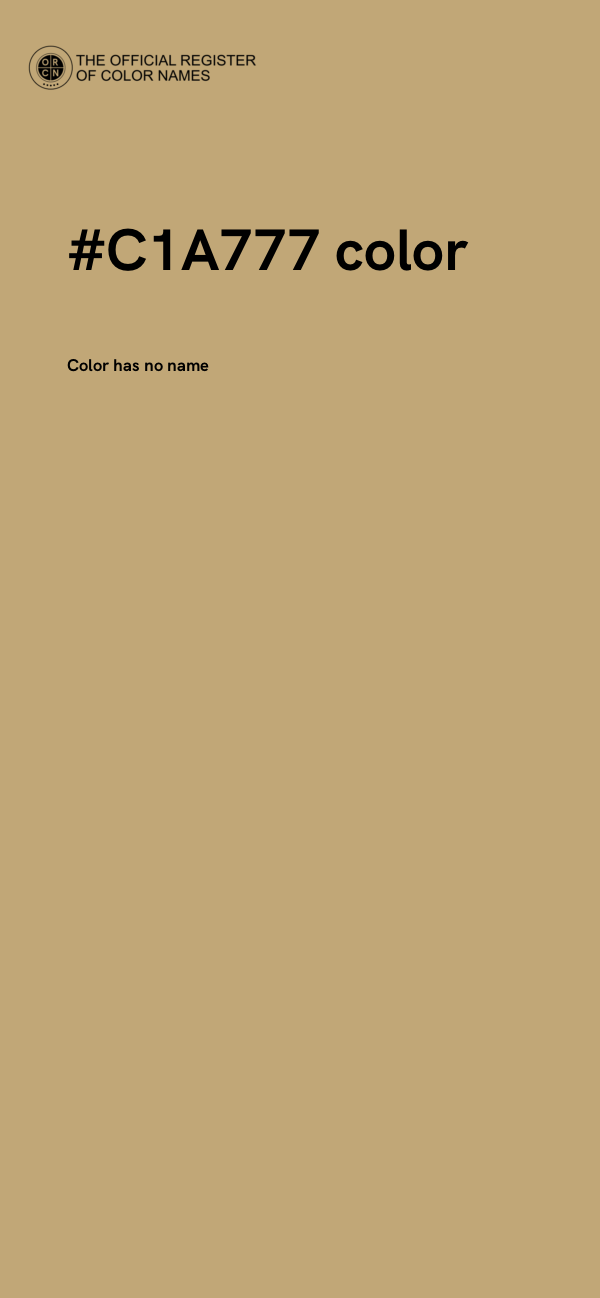 #C1A777 color image