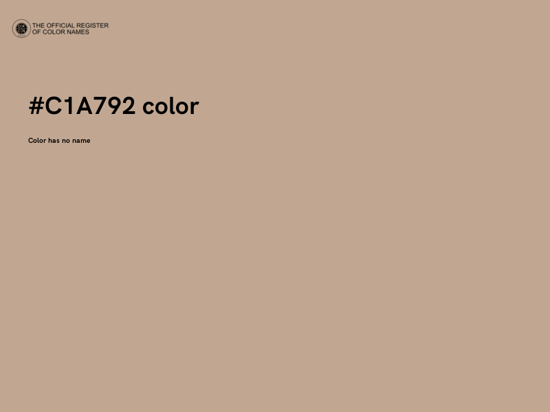 #C1A792 color image