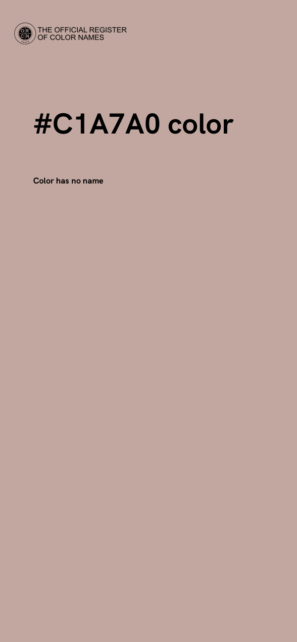 #C1A7A0 color image