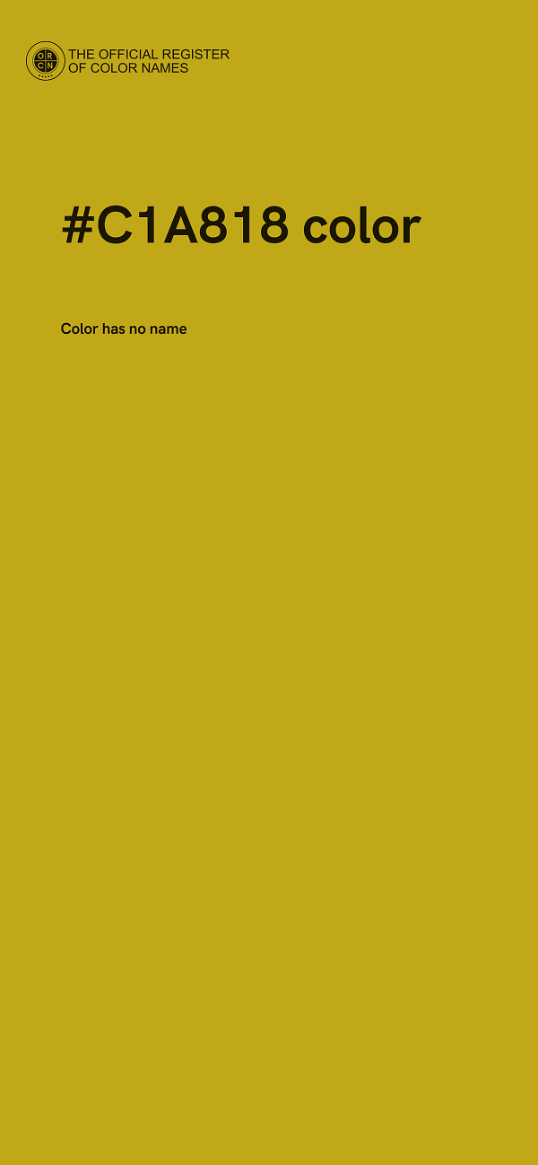 #C1A818 color image
