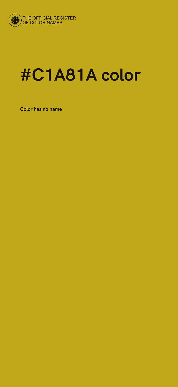 #C1A81A color image