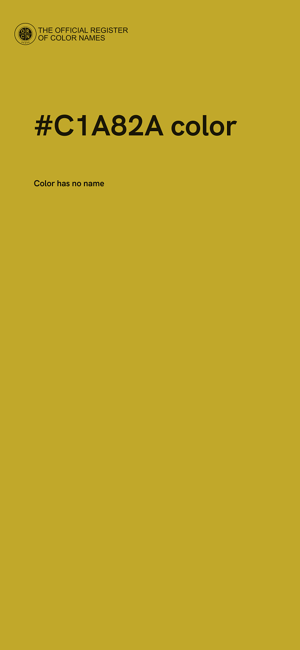 #C1A82A color image