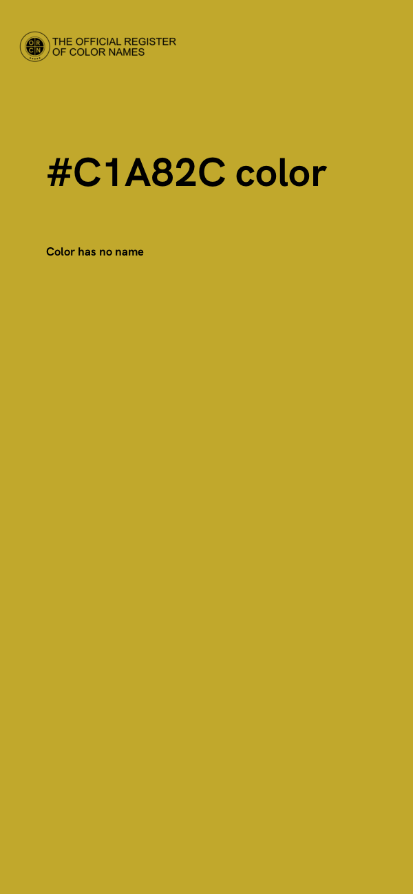 #C1A82C color image