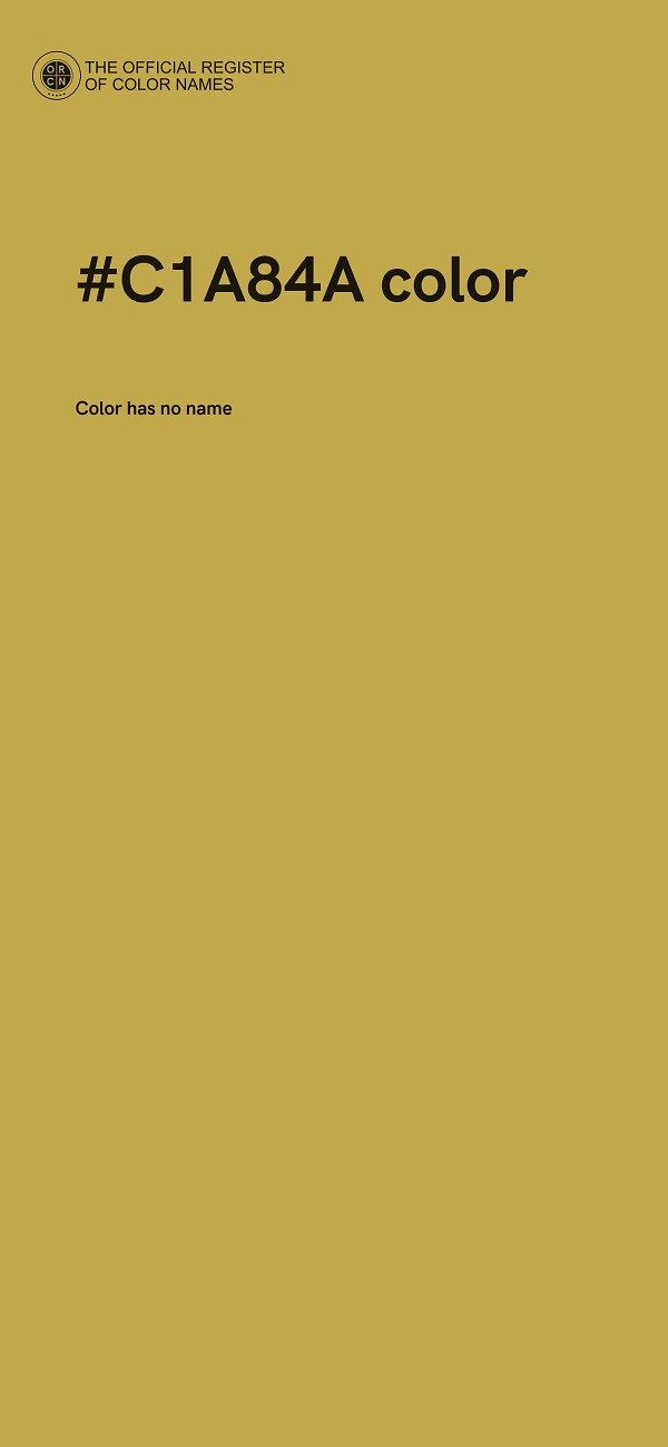 #C1A84A color image