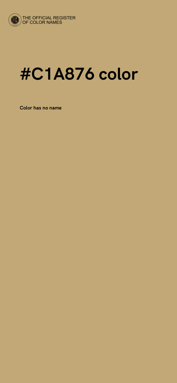 #C1A876 color image