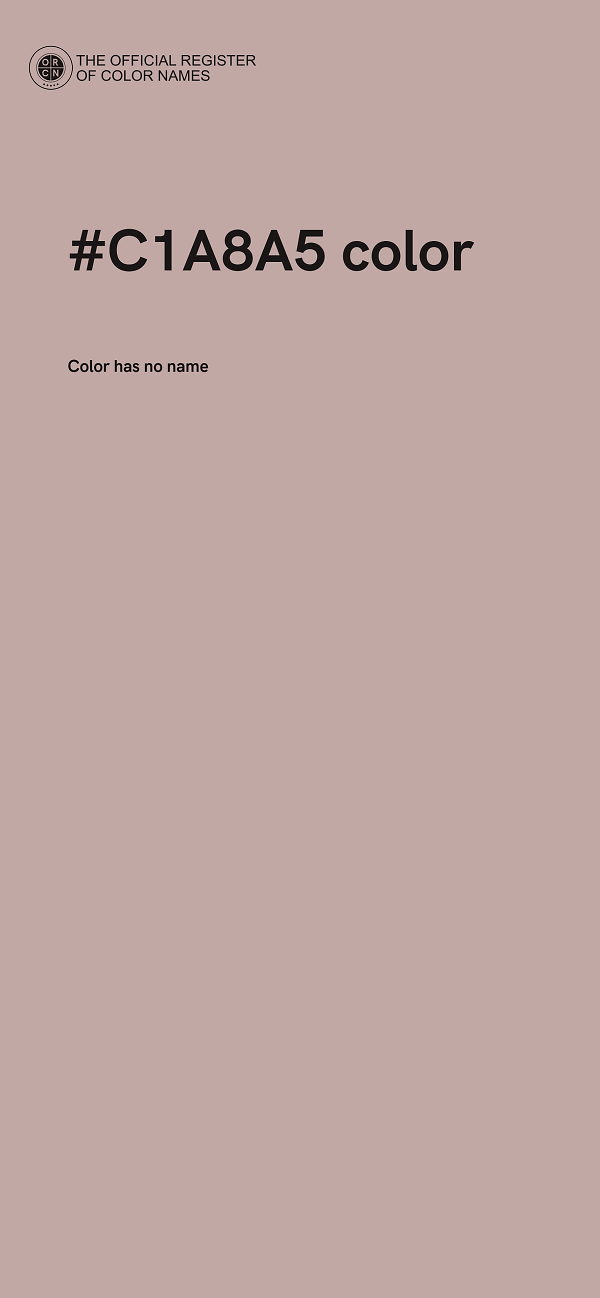 #C1A8A5 color image