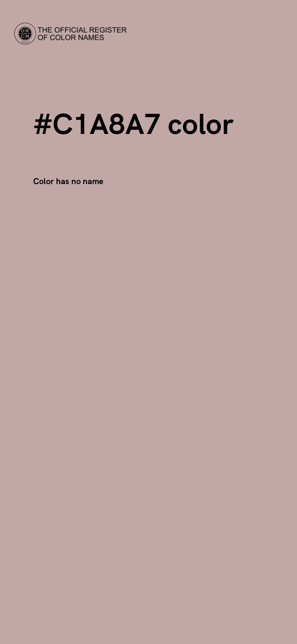 #C1A8A7 color image