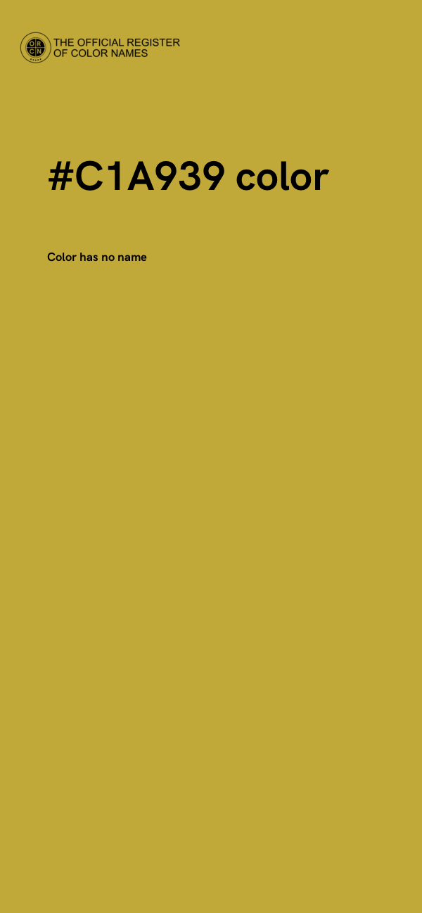 #C1A939 color image