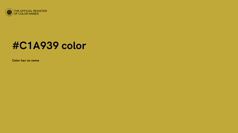 #C1A939 color image