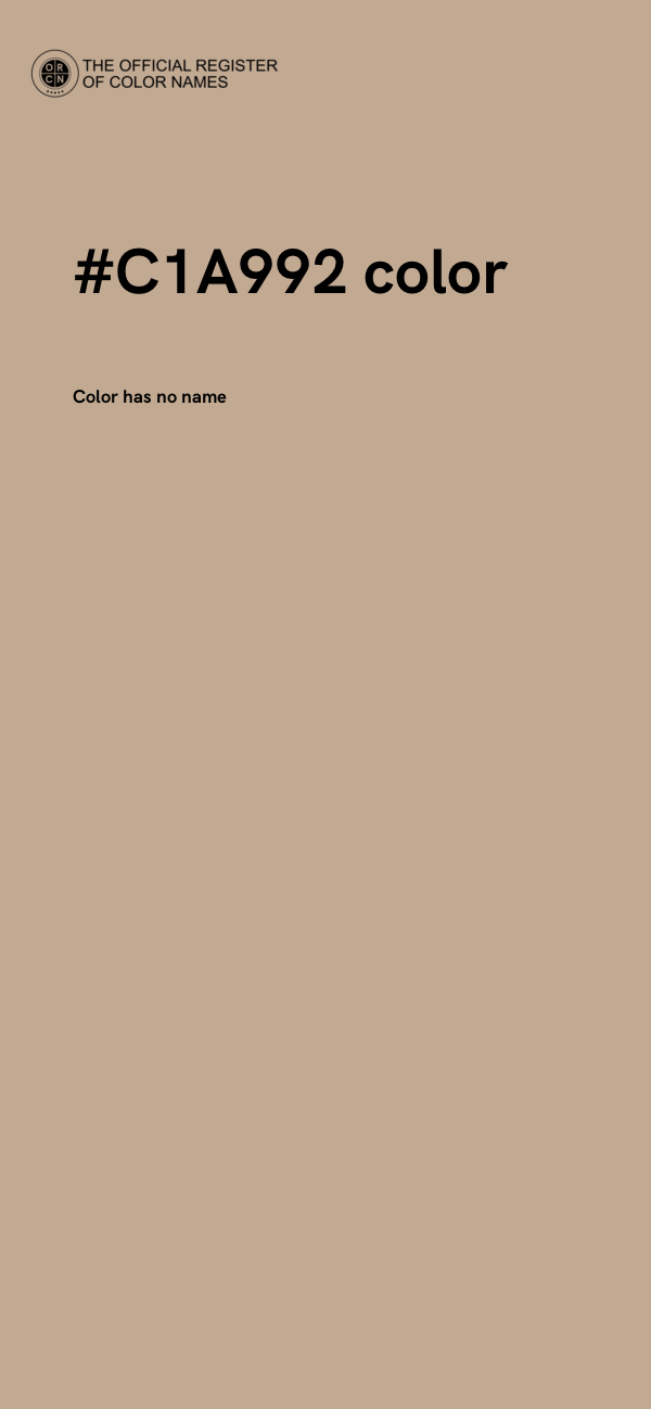#C1A992 color image