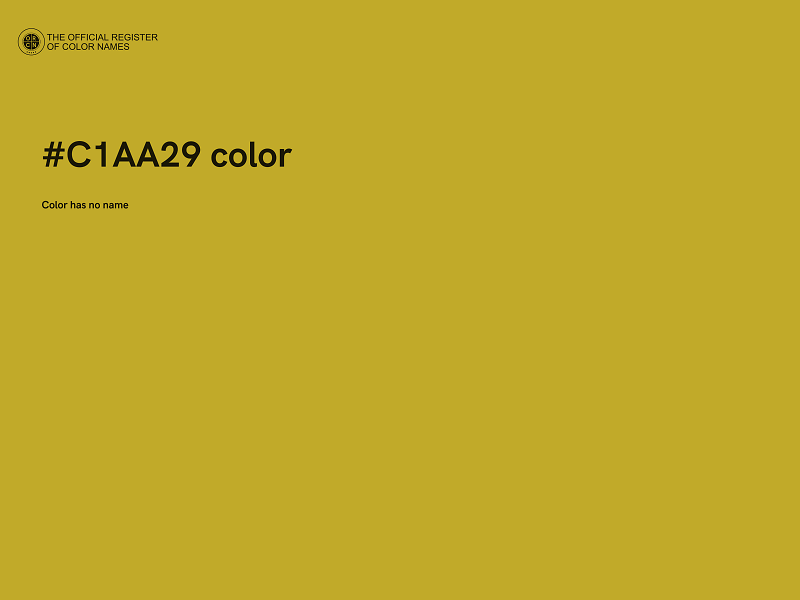 #C1AA29 color image