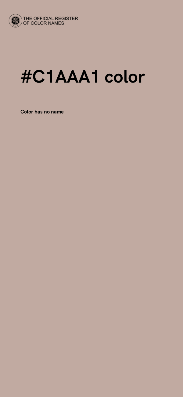 #C1AAA1 color image