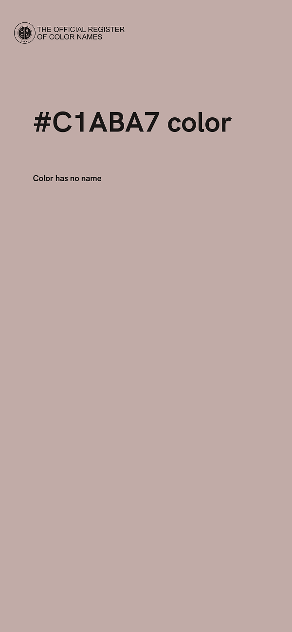 #C1ABA7 color image