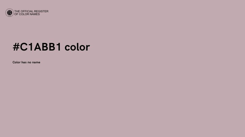 #C1ABB1 color image