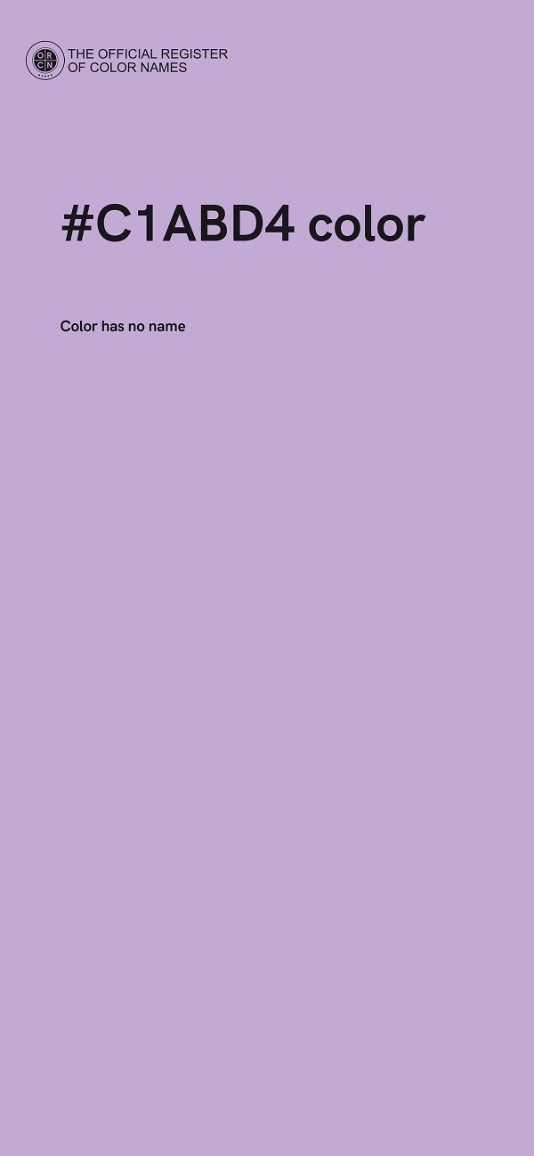 #C1ABD4 color image