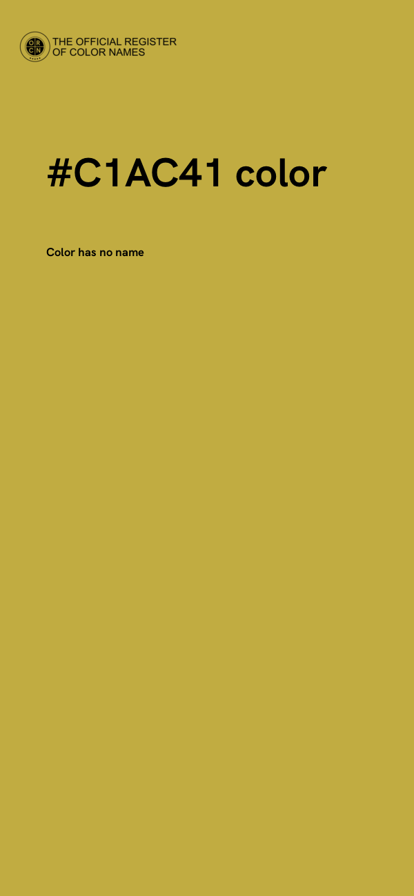 #C1AC41 color image