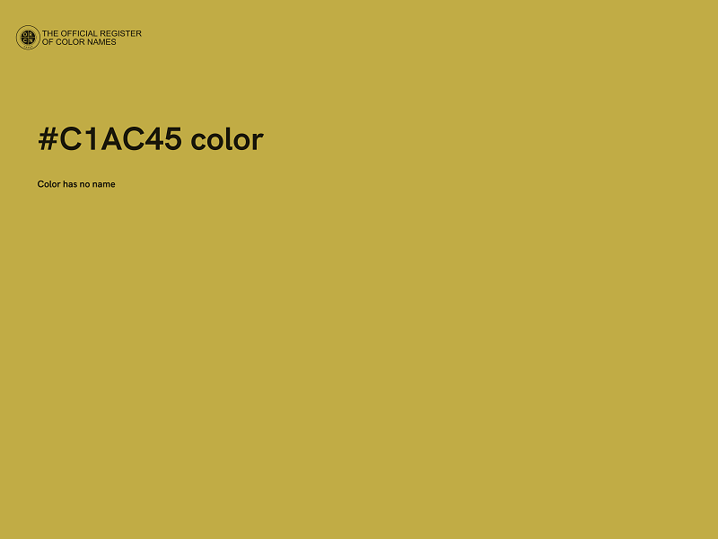 #C1AC45 color image