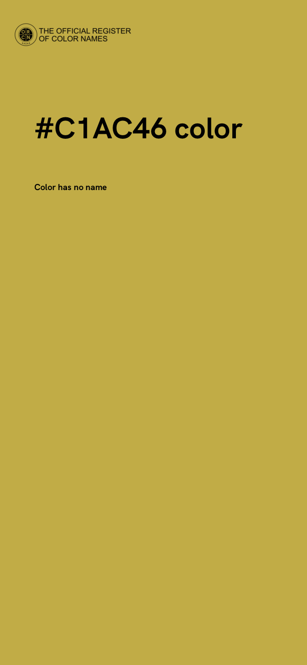 #C1AC46 color image