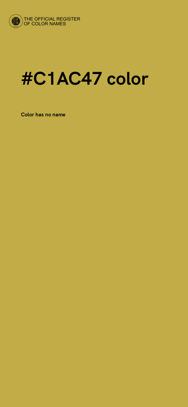 #C1AC47 color image