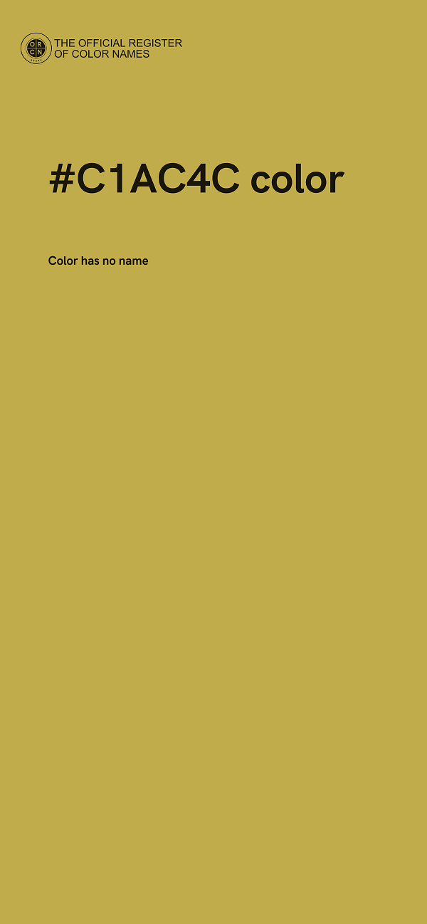 #C1AC4C color image