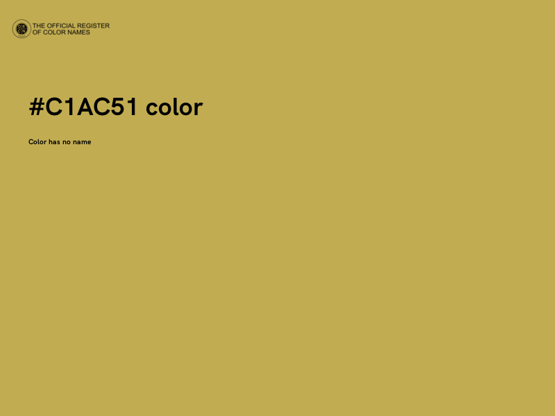 #C1AC51 color image