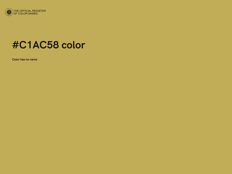 #C1AC58 color image