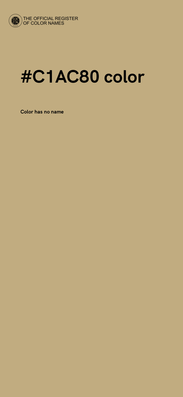 #C1AC80 color image