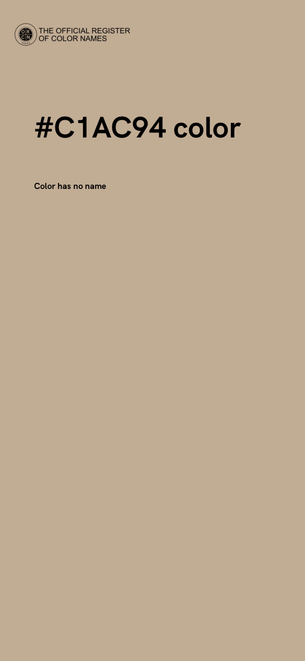 #C1AC94 color image