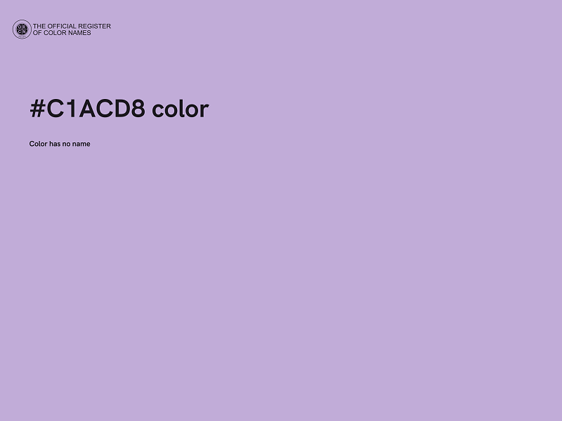 #C1ACD8 color image