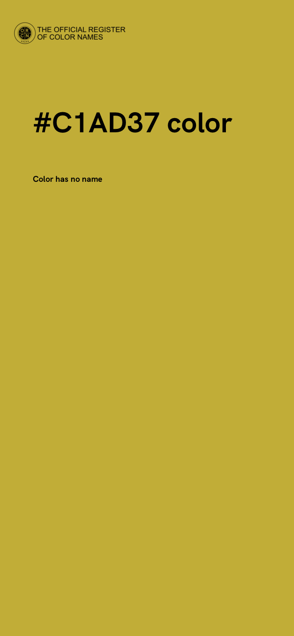 #C1AD37 color image