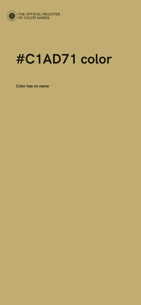 #C1AD71 color image