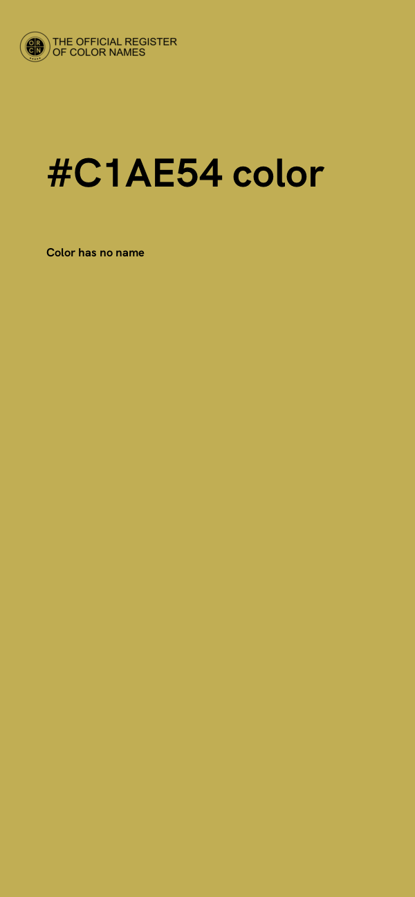 #C1AE54 color image